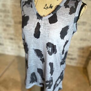 Black and Gray Leopard Print Style Tank